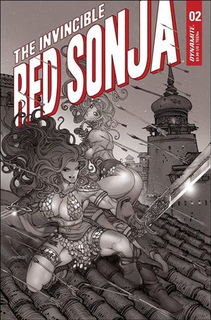 Invincible Red Sonja issue 2-H Moritat 1:7 Black & White Cover
