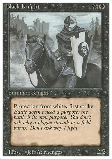 Magic the Gathering: Revised (Base Set) card 95 Black Knight