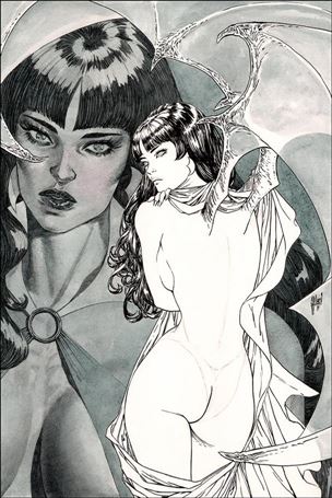 Vampirella (2019) issue 4-G Guillem March 1:11 Black & White Virgin Cover