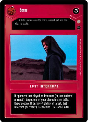 Star Wars: Coruscant Limited (Base Set) card 54 Sense