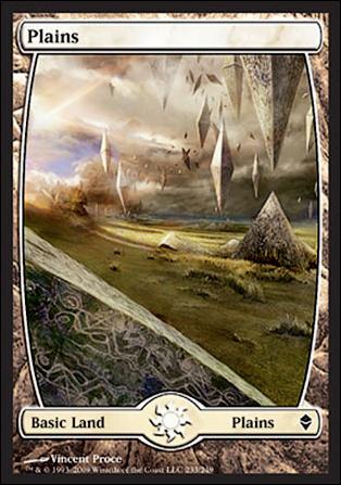 Magic The Gathering: Zendikar (Base Set) card 233 Full Art Land (Plains)