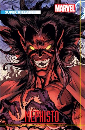 Heroes Reborn (2021) issue 1-C Mark Bagley Mephisto Trading Card Connecting Cover