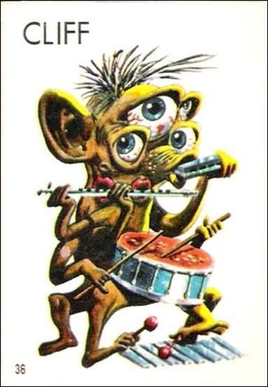 Ugly Stickers (1965) (Base Set) card 36 Cliff