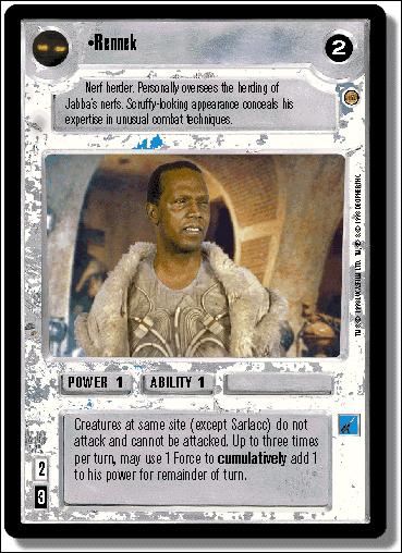 Star Wars: Jabba's Palace Limited (Base Set) card 121 Rennek