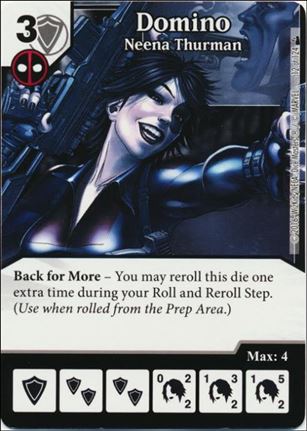 Marvel Dice Masters Deadpool card 12 Domino: Neena Thurman