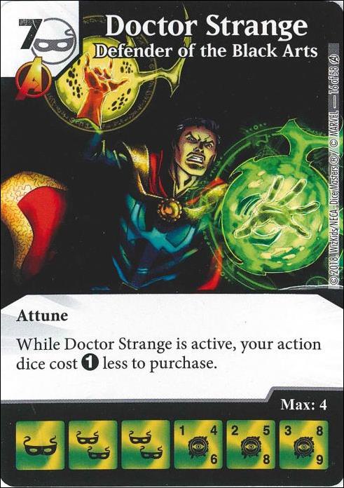 Marvel Dice Masters Avengers Infinity Campaign Box  card 16 Doctor Strange: Defender of the Black Arts