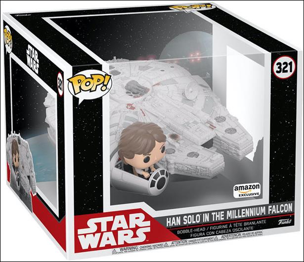POP! Star Wars figure 321 Han Solo in the Millennium Falcon Amazon Exclusive