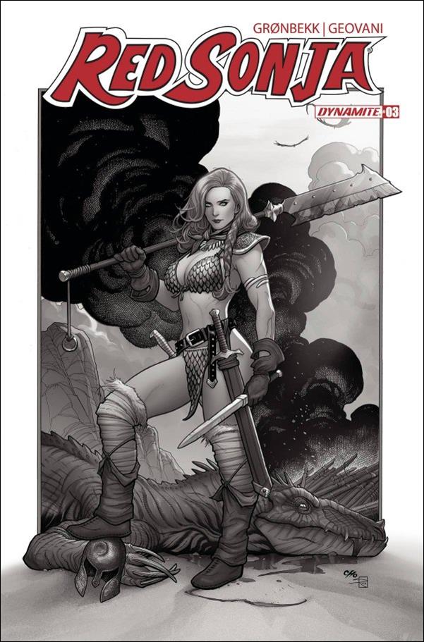 Red Sonja (2023) issue 3-K Frank Cho 1:15 Line Art Cover