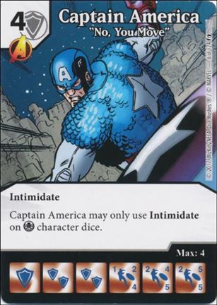 Marvel Dice Masters Guardians of the Galaxy  card 6 Captain America: No, You Move