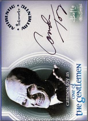 Buffy the Vampire Slayer: Men of Sunnydale (Autograph Subset) card A10 Camden Toy as One of The Gentlemen