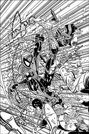 Amazing Spider-Man (2018) issue 1-L Mark Bagley B&W Remastered 1:2000 Cover