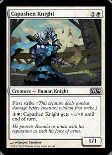 Magic the Gathering: 2014 Core Set (Base Set) card 11 Capashen Knight