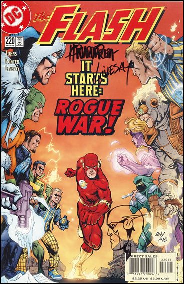 Flash (1987) issue 220-B DF (Signed & Remarked by Porter & Livesay) 1/40