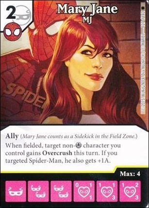 Marvel Dice Masters Amazing Spider-Man card 127 Mary Jane: MJ