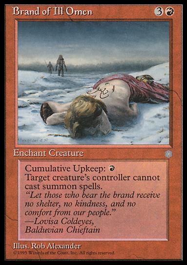Magic the Gathering: Ice Age (Base Set) card 177 Brand of Ill Omen