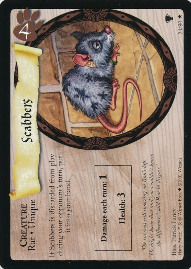 Harry Potter: Quidditch Cup (Base Set) card 24 Scabbers