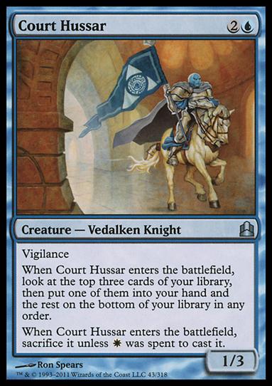 Magic the Gathering: Commander (Base Set) card 43 Court Hussar