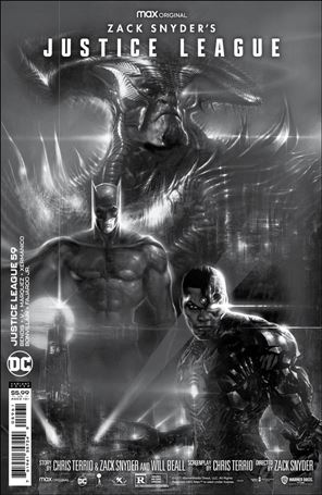 Justice League (2018) issue 59-F Liam Sharp Snyder Cut 1:25 B&W Cardstock Cover