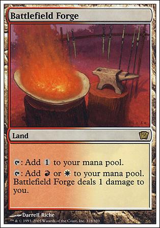 Magic the Gathering: 9th Edition (Base Set) card 318 Battlefield Forge