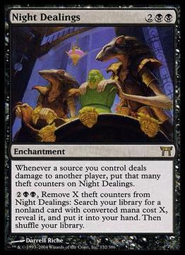 Magic the Gathering: Champions of Kamigawa (Base Set) card 132 Night Dealings
