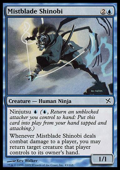Magic the Gathering: Betrayers of Kamigawa (Base Set) card 43 Mistblade Shinobi