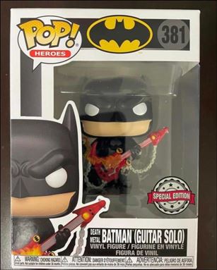 POP! Heroes figure 381 Death Metal Batman (Guitar Solo)