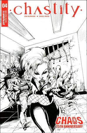 Chastity (2019) issue 4-E Roberto Castro Black & White Cover