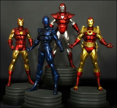 Marvel Statues (Bowen) item 181 Iron Man Statue 4-Pack 1/300