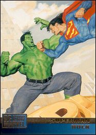 DC Versus Marvel / Marvel Versus DC (Base Set) card 1 Superman/Hulk