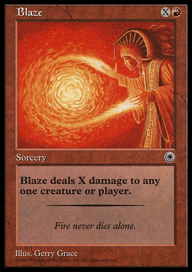 Magic the Gathering: Portal (Base Set) card 118 Blaze