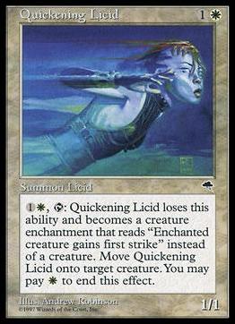 Magic the Gathering: Tempest (Base Set) card 36 Quickening Licid