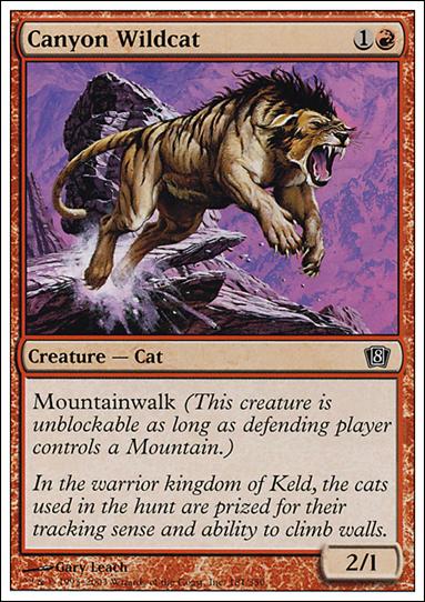 Magic the Gathering: 8th Edition (Base Set) card 181 Canyon Wildcat