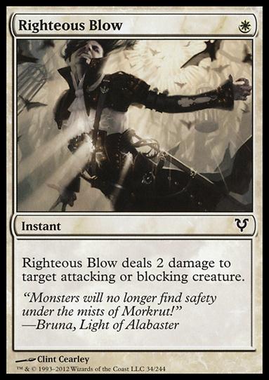 Magic the Gathering: Avacyn Restored (Base Set) card 34 Righteous Blow