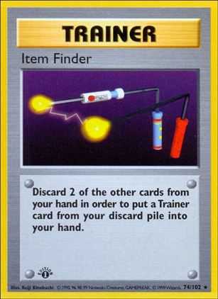 Pokemon (Base Set) card 74/102 Item Finder (1st Edition) - Shadowless