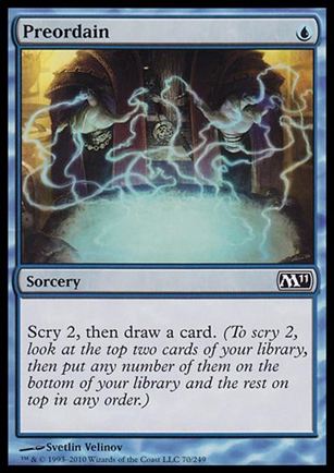 Magic the Gathering: 2011 Core Set (Base Set) card 70 Preordain