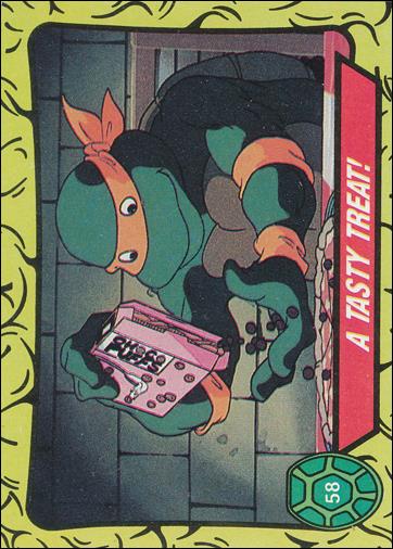Teenage Mutant Ninja Turtles: Series 1 (Base Set) card 58 A Tasty Treat!