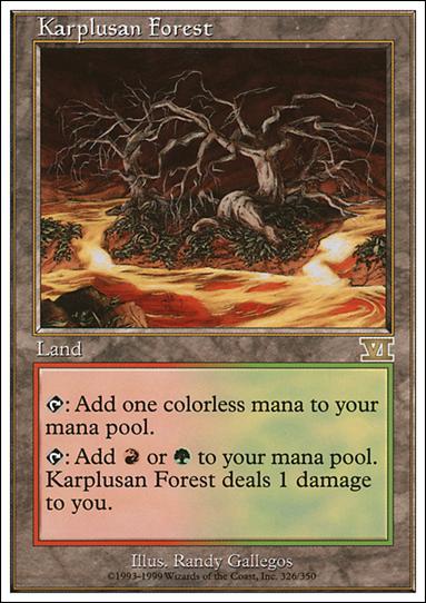 Magic the Gathering: 6th Edition (Base Set) card 326 Karplusan Forest