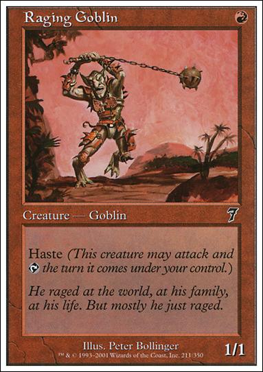 Magic the Gathering: 7th Edition (Base Set) card 211 Raging Goblin