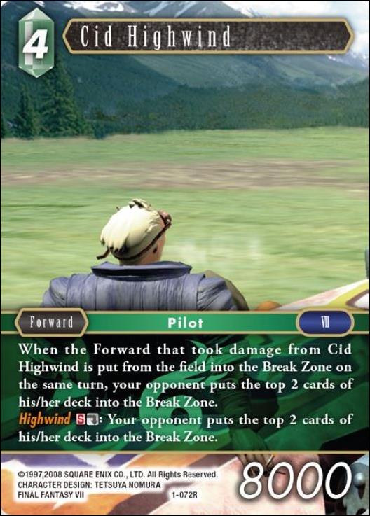 Final Fantasy Trading Card Game: Opus I (Base Set) card 072R Cid Highwind