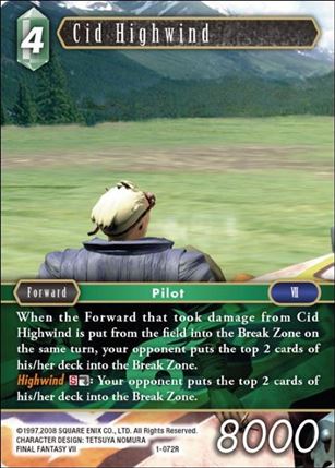 Final Fantasy Trading Card Game: Opus I (Base Set) card 072R Cid Highwind