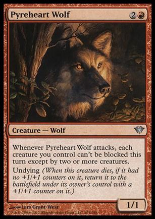 Magic the Gathering: Dark Ascension (Base Set) card 101 Pyreheart Wolf