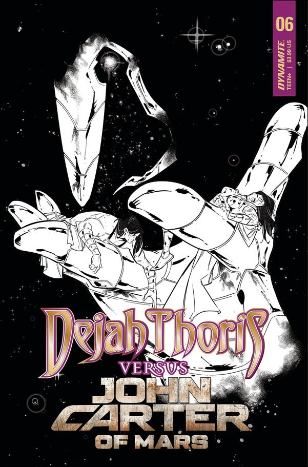 Dejah Thoris Versus John Carter issue 6-G Alessandro Miracola 1:10 Black & White Cover