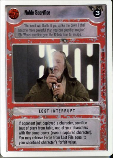Star Wars: Premiere Unlimited (Base Set) card 246 Noble Sacrifice