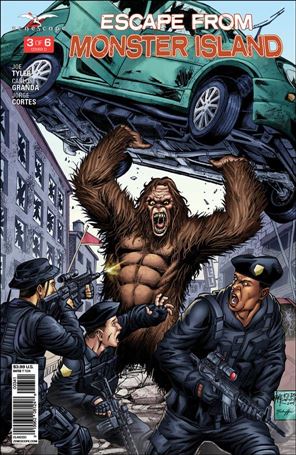 Escape from Monster Island issue 3-D Alfredo Reyes Cover
