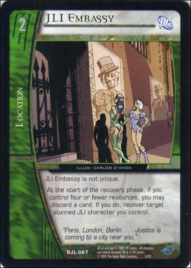 Justice League of America: VS System (Base Set)   card DJL-067 JLI Embassy
