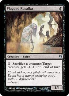 Magic the Gathering: Duel Decks: Izzet vs. Golgari (Base Set) card 46 Plagued Rusalka
