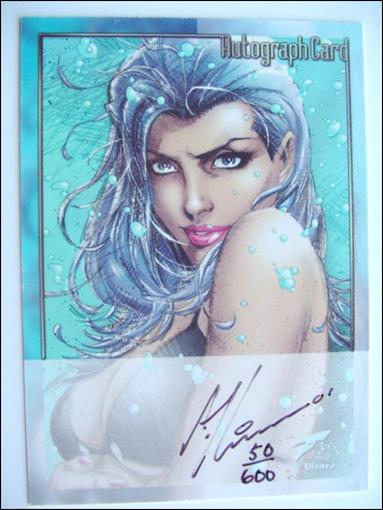Michael Turner's Fathom (Autograph Subset) card nn-A Thiber Art Thibert 1/600