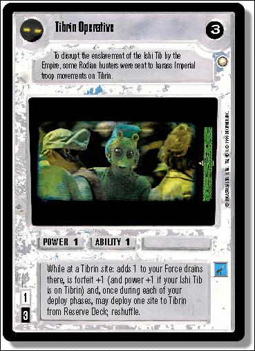Star Wars: Special Edition Limited (Base Set) card 187 Tibrin Operative