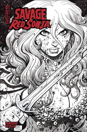 Savage Red Sonja issue 1-F Arthur Adams 1:10 Line Art Cover