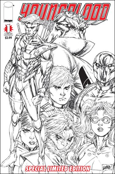 Youngblood (2008) issue 1-C Rob Liefeld Sketch Cover (2nd Printing)